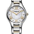 Raymond Weil Raymond Weil Noemia 5132-S1P-00966  5132-S1P-00966 кварцевые женские часы  белый циферблат, браслет нержавеющая сталь с pvd-покрытием — вид спереди