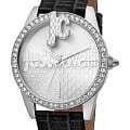 Just Cavalli Just Cavalli JC1L100L0015  JC1L100L0015 кварцевые женские часы  серебристый циферблат, браслет кожаный — вид спереди