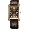 Orient Orient UNEL001T (FUNEL001T)  FUNEL001T  женские часы  коричневый циферблат, браслет кожа + текстиль — вид спереди