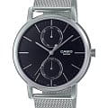 Casio Casio Collection MTP-B310M-1AVDF (MTP-B310M-1A)  MTP-B310M-1A кварцевые мужские часы  черный циферблат, браслет нержавеющая сталь — вид спереди