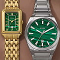 Fossil Fossil Everett FS6056 мужские часы зеленый циферблат на запястье