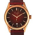 Слава Слава Сенат 2493534/300-2115  2493534/300-2115 кварцевые мужские часы  красный циферблат, браслет кожаный — вид спереди