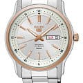 Seiko Seiko 5 Regular SNKP12K1S  SNKP12K1S механические мужские часы  серебристый циферблат, браслет нержавеющая сталь — вид спереди