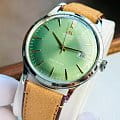 Orient Orient Bambino RA-AC0P01E механические мужские часы часы, крупный план зеленый циферблат