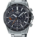 Casio Casio Edifice EQS-930DB-1A EQS EQS-930DB-1A кварцевые мужские часы  черный циферблат, браслет сталь с ip покрытием — вид спереди