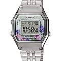 Casio Casio Illuminator LA680WEA-4C  LA680WEA-4C кварцевые женские часы  серый циферблат, браслет  — вид спереди