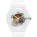 Swatch Swatch New Gent Biosourced SO29K104-S06  SO29K104-S06 кварцевые женские часы  прозрачный циферблат, браслет пластик — вид спереди