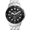 Fossil Fossil Bannon  FS5837  FS5837 кварцевые мужские часы  черный циферблат, браслет нержавеющая сталь — вид спереди