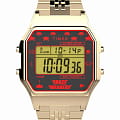 Timex Timex T80 Space Invaders TW2V30100  TW2V30100 кварцевые мужские часы   циферблат, браслет нержавеющая сталь с pvd-покрытием — вид спереди