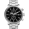 Fossil Fossil Rhett BQ2851  BQ2851 кварцевые мужские часы  черный циферблат, браслет нержавеющая сталь — вид спереди