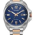 Citizen Citizen Eco-Drive AW1726-55L  AW1726-55L кварцевые мужские часы  синий циферблат, браслет нержавеющая сталь с ip-покрытием — вид спереди