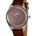 Jacques Lemans Jacques Lemans 1-1841ZG  1-1841ZG кварцевые женские часы  серебристый циферблат, браслет кожаный — вид спереди