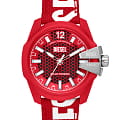 Diesel Diesel Baby Chief DZ4619  DZ4619 кварцевые мужские часы  красный циферблат, браслет тканевый — вид спереди