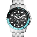 Fossil Fossil FB-02  FS5827  FS5827 кварцевые мужские часы  черный циферблат, браслет нержавеющая сталь — вид спереди