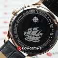 Greenwich Greenwich Helm GW 041.41.31 кварцевые мужские часы часы, крупный план черный циферблат