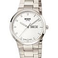 Boccia Titanium Boccia Titanium 3649-01  3649-01 кварцевые мужские часы  белый циферблат, браслет титановый — вид спереди