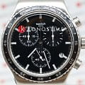 Swatch Swatch I New Chrono YVS495G gent швейцарские мужские часы на браслете нержавеющая сталь боковой вид
