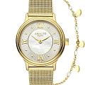 Amalys Amalys Giftboxes AMW-196  AMW-196 кварцевые женские часы  белый циферблат, браслет нержавеющая сталь с pvd-покрытием — вид спереди