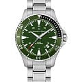 Hamilton Hamilton Khaki Navy Scuba Auto H82375161  H82375161 механические мужские часы  зеленый циферблат, браслет нержавеющая сталь — вид спереди