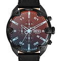 Diesel Diesel Spiked DZ4667  DZ4667 кварцевые мужские часы  коричневый циферблат, браслет кожаный — вид спереди