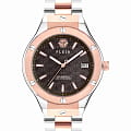 Philipp Plein Philipp Plein Plein Underdog PWUFA0725  PWUFA0725 кварцевые мужские часы  коричневый циферблат, браслет нержавеющая сталь с pvd-покрытием — вид спереди