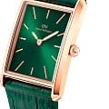Daniel Wellington Daniel Wellington Bound Crocodile Emerald Sunray Rose Gold DW00100694  наручные женские часы фото под углом.