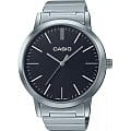 Casio Casio LTP-E118D-1A  LTP-E118D-1A кварцевые женские часы  черный циферблат, браслет  — вид спереди
