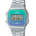 Casio Casio Vintage A-168WER-2A  A-168WER-2A кварцевые мужские часы   циферблат, браслет сталь с ip покрытием — вид спереди