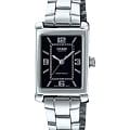 Casio Casio LTP-1234DD-1A  LTP-1234DD-1A кварцевые женские часы  черный циферблат, браслет нержавеющая сталь — вид спереди
