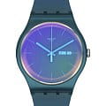 Swatch Swatch New Gent Biosourced SO29N707  SO29N707 кварцевые мужские часы  синий циферблат, браслет силикон — вид спереди
