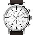 Timex Timex Midtown Chronograph TW2V36600  TW2V36600 кварцевые мужские часы  белый циферблат, браслет кожаный — вид спереди