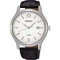 Seiko Seiko Promo SUR149P1  SUR149P1 кварцевые мужские часы  белый циферблат, браслет кожа + текстиль — вид спереди