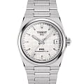 Tissot Tissot PRX Powermatic 80 T137.207.11.111.00  T1372071111100 механические женские часы  белый циферблат, браслет нержавеющая сталь 316l — вид спереди
