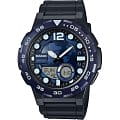 Casio Casio Illuminator AEQ-100W-2A  AEQ-100W-2A кварцевые мужские часы  синий циферблат, браслет пластик — вид спереди