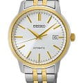 Seiko Seiko 5 Regular SRPH92K1  SRPH92K1 механические мужские часы  белый циферблат, браслет сталь c pvd покрытием — вид спереди