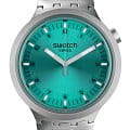 Swatch Swatch Big Bold Irony Standard SB07S100G  SB07S100G кварцевые женские часы  бирюзовый циферблат, браслет нержавеющая сталь — вид спереди