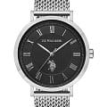 U.S. Polo Assn. U.S. Polo Assn. Crossing USPA1036-02  USPA1036-02 кварцевые мужские часы  черный циферблат, браслет нержавеющая сталь — вид спереди