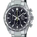 Casio Casio Edifice EFR-574D-1AVUDF (EFR-574D-1AVUEF) EFR EFR-574D-1AVUEF кварцевые мужские часы  черный циферблат, браслет нержавеющая сталь — вид спереди