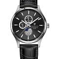Greenwich Greenwich Moon Walker GW 058.11.31  GW 058.11.31 кварцевые мужские часы  черный циферблат, браслет кожаный — вид спереди