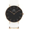 Daniel Wellington Daniel Wellington Classic Dover DW00100310  DW00100310 кварцевые женские часы  черный циферблат, браслет нейлон — вид спереди