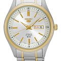 Seiko Seiko 5 Regular SNKN92K1S  SNKN92K1S механические мужские часы  серебристый циферблат, браслет сталь c pvd покрытием — вид спереди