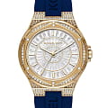 Michael Kors Michael Kors Lennox MK7333  MK7333 кварцевые женские часы  серебристый циферблат, браслет силикон — вид спереди
