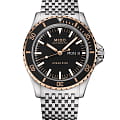 Mido Mido Ocean Star Tribute M026.830.21.051.00  M0268302105100 механические мужские часы  черный циферблат, браслет нержавеющая сталь — вид спереди