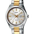Casio Casio Collection LTP-1302SG-7A  LTP-1302SG-7A кварцевые женские часы  бирюзовый циферблат, браслет нержавеющая сталь с ip-покрытием — вид спереди