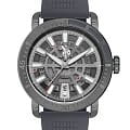 U.S. Polo Assn. U.S. Polo Assn. Yard USPA1058-02  USPA1058-02 кварцевые мужские часы  серый циферблат, браслет силикон — вид спереди