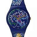 Swatch Swatch Gent Biosourced Standart SO28Z125  SO28Z125 кварцевые женские часы  синий циферблат, браслет силикон — вид спереди