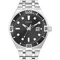 Guess Guess  Sport Steel  GW0330G1  GW0330G1 кварцевые мужские часы  черный циферблат, браслет нержавеющая сталь — вид спереди