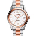 Fossil Fossil Heritage ME3227  ME3227 механические мужские часы  белый циферблат, браслет нержавеющая сталь с ip-покрытием — вид спереди