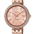 Casio Casio Sheen SHE-4052PG-4AUEF  SHE-4052PG-4A кварцевые женские часы  розовый циферблат, браслет 18-каратное желтое золото — вид спереди