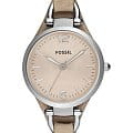 Fossil Fossil Bannon ES2830  ES2830 кварцевые женские часы  бежевый циферблат, браслет кожаный — вид спереди